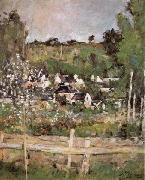 View of Auvers-sur-Oise-The Fence Paul Cezanne